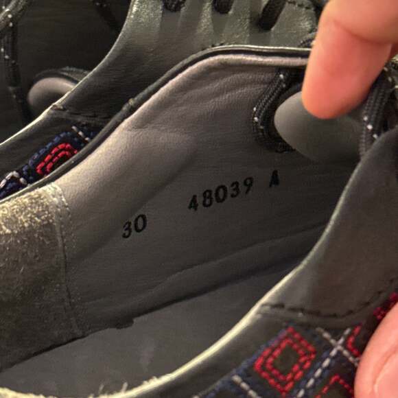 Franco Cuadra Men's Black Genuine Stingray and Leather Sneakers Size 12 - Picture 3 of 5